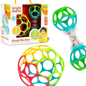Bright Starts, Easy-Grasp Oball Bundle Gift Set - Grasp the Day